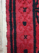 Handwoven Red & Black Romanian Wool Rug, 210x163 cm, view 7