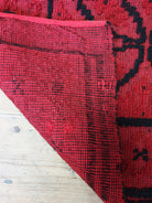 Handwoven Red & Black Romanian Wool Rug, 210x163 cm, view 8