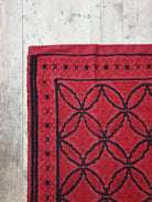 Handwoven Red & Black Romanian Wool Rug, 210x163 cm, view 9