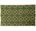 Handwoven Green Floral Romanian Wool Rug, 183x113 cm