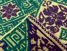 Handwoven Green Floral Romanian Wool Rug, 183x113 cm, view 8