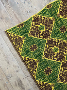 Handwoven Green Floral Romanian Wool Rug, 183x113 cm, view 9