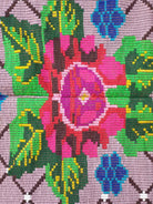 Handwoven Lavender Floral Romanian Wool Rug, 186x146 cm, view 9