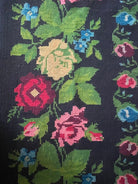 Handwoven Black Floral Romanian Wool Rug, 205x156 cm, view 10