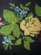 Handwoven Black Floral Romanian Wool Rug, 205x156 cm, view 9