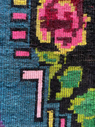 Handwoven Green Floral Romanian Wool Rug, 220x160 cm, view 11