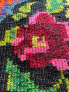 Handwoven Green Floral Romanian Wool Rug, 220x160 cm, view 8