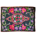 Handwoven Black Floral Romanian Wool Rug, 223x158 cm