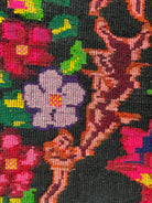 Handwoven Black Floral Romanian Wool Rug, 223x158 cm, view 8