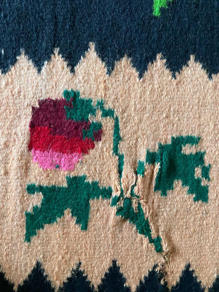 Handwoven Floral Romanian Wool Rug, 225x167 cm, view 7