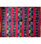 Handwoven Red Floral Romanian Wool Rug, 230x161 cm