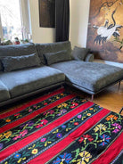 Handwoven Red Floral Romanian Wool Rug, 230x161 cm, view 2