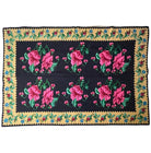 Handwoven Floral Romanian Wool Rug, 242x154 cm