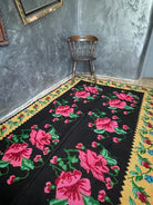 Handwoven Floral Romanian Wool Rug, 242x154 cm, view 3