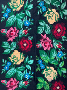 Handwoven Black Floral Romanian Wool Rug, 242x168 cm, view 10