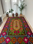Handwoven Floral Romanian Wool Rug, 316x182 cm, view 14