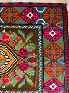 Handwoven Floral Romanian Wool Rug, 316x182 cm, view 7