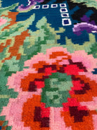 Handwoven Blue Floral Romanian Wool Rug, 318x165 cm, view 8