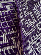 Handwoven Purple Geometric Romanian Wool Rug, 190x135 cm, view 10