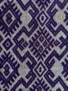 Handwoven Purple Geometric Romanian Wool Rug, 190x135 cm, view 9