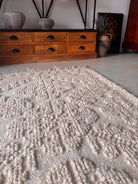Handwoven Geometric Romanian Wool Rug, 223x183 cm, view 11