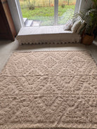 Handwoven Geometric Romanian Wool Rug, 223x183 cm, view 6