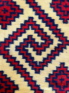 Handwoven Geometric Romanian Wool Rug, 246x163 cm, view 3