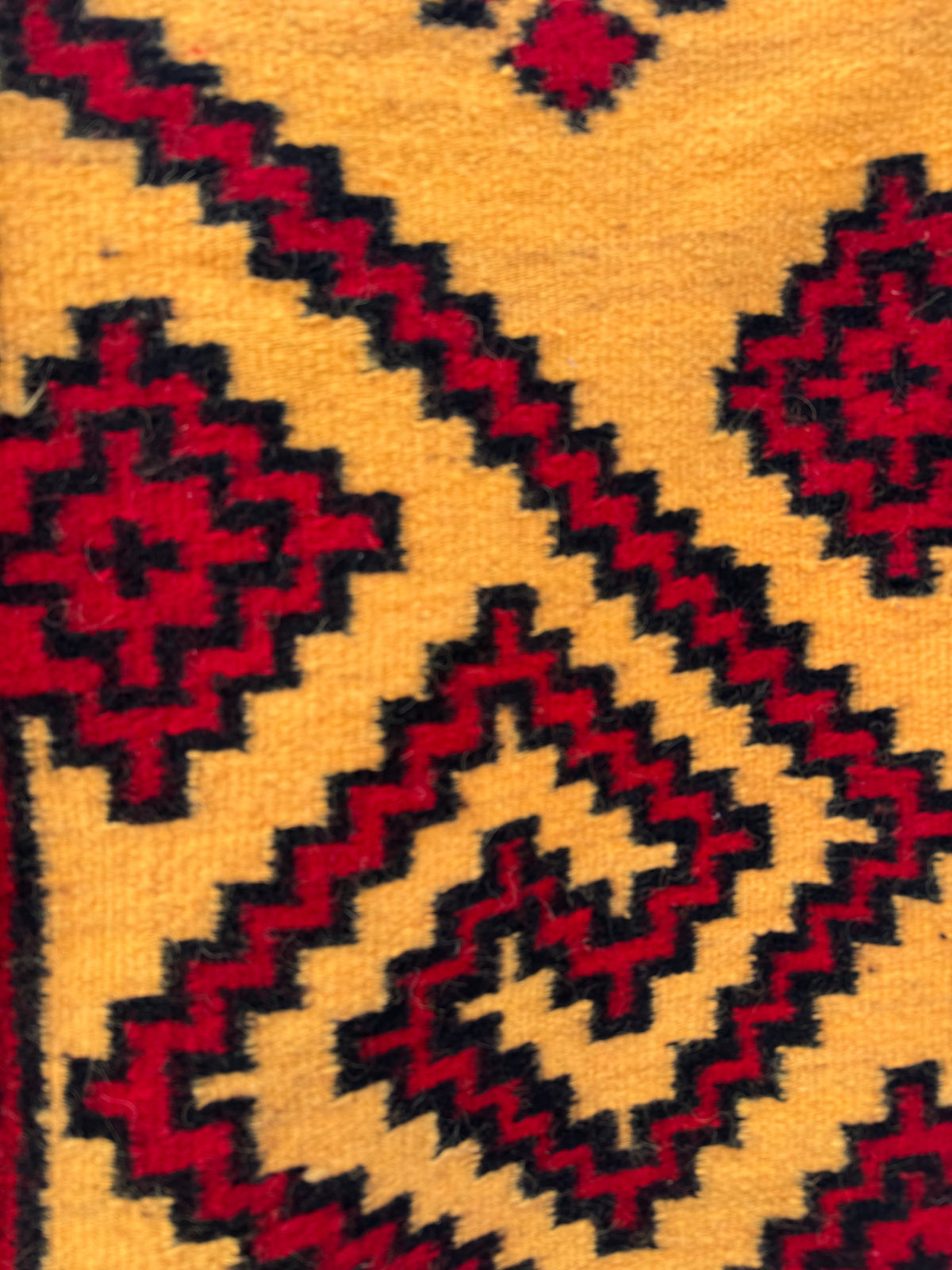 Handwoven Geometric Romanian Wool Rug, 246x163 cm, view 4