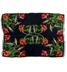 Handwoven Romanian Wool Rug with Poppies, 250x160 cm