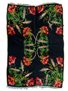 Handwoven Romanian Wool Rug with Poppies, 250x160 cm, view 6