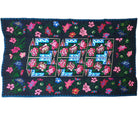 Handwoven Black Floral Romanian Wool Rug, 207x144 cm, view 2