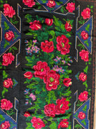 Handwoven Black Floral Romanian Wool Rug, 224x149 cm, view 2