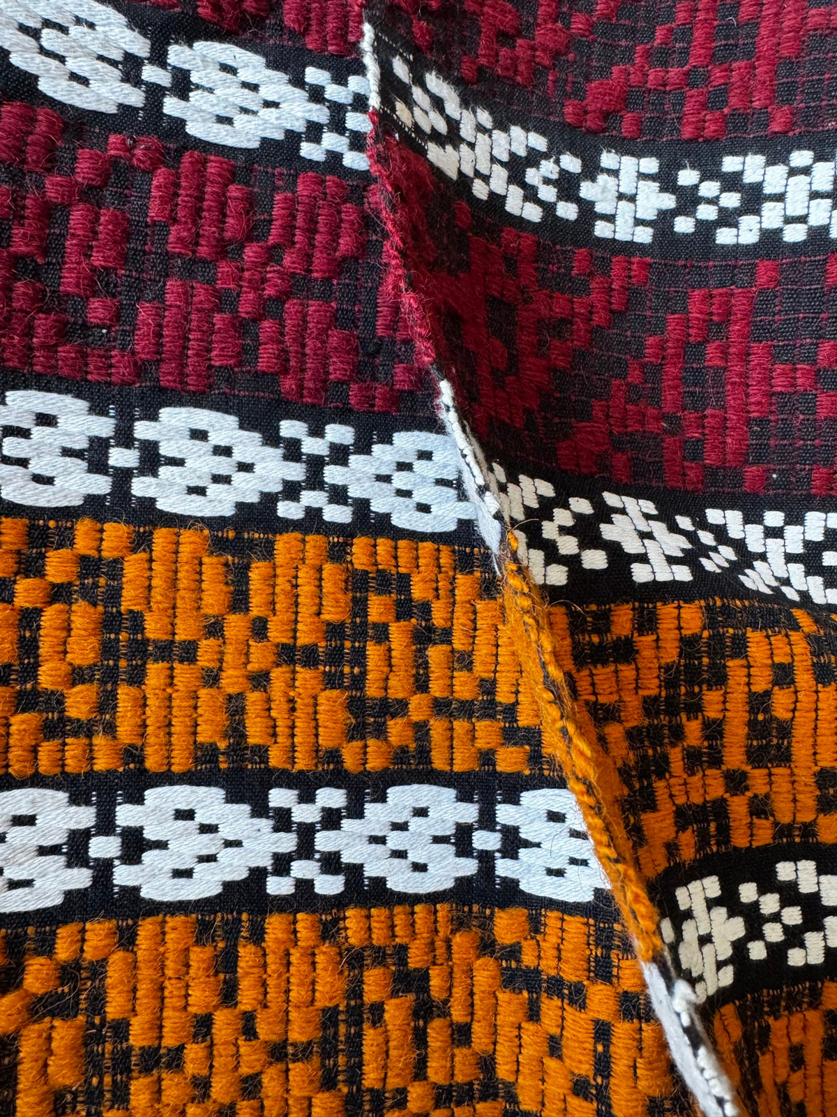 Handwoven Striped Romanian Wool Rug, 195x130 cm, view 11