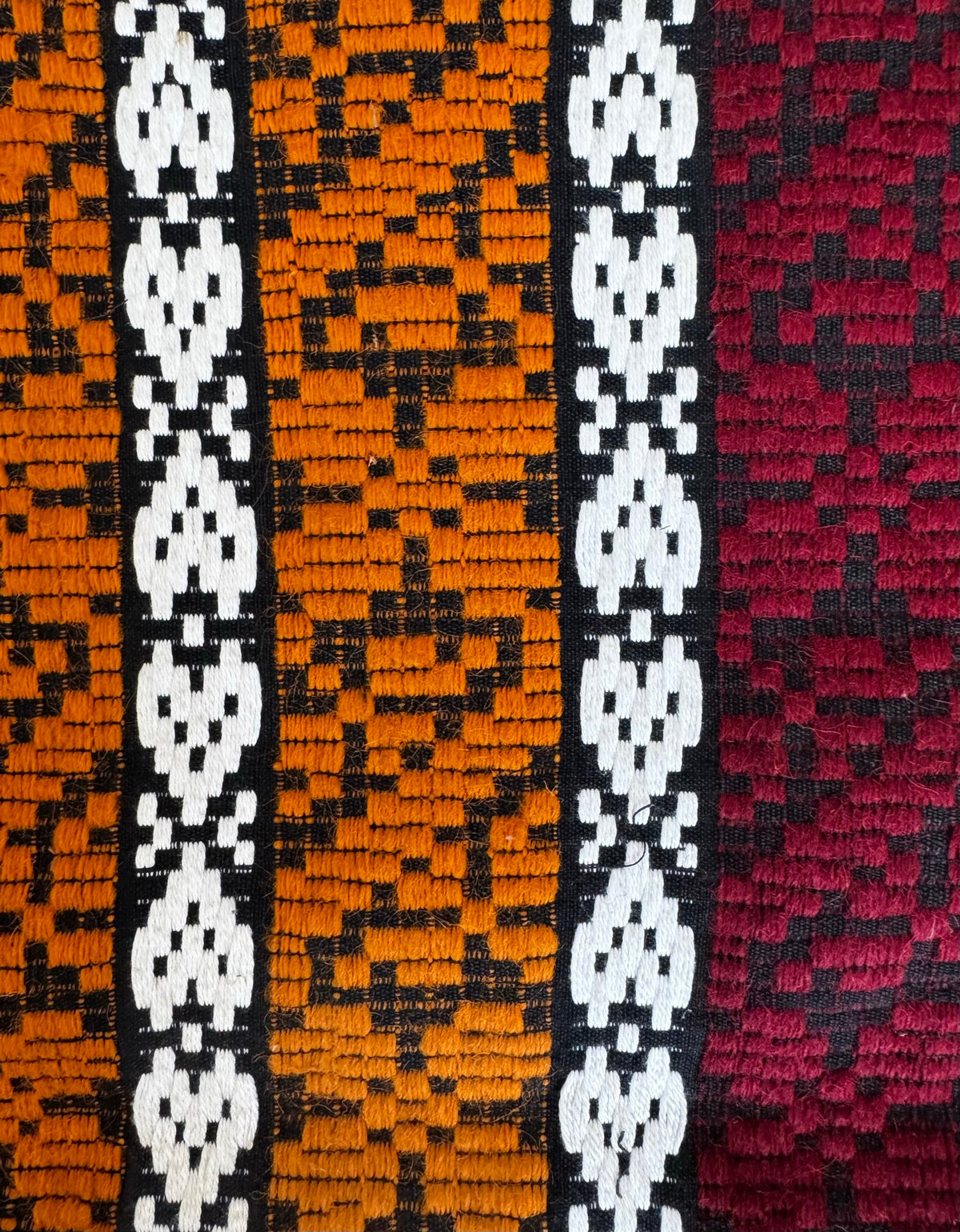 Handwoven Striped Romanian Wool Rug, 195x130 cm, view 12