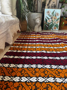 Handwoven Striped Romanian Wool Rug, 195x130 cm, view 2