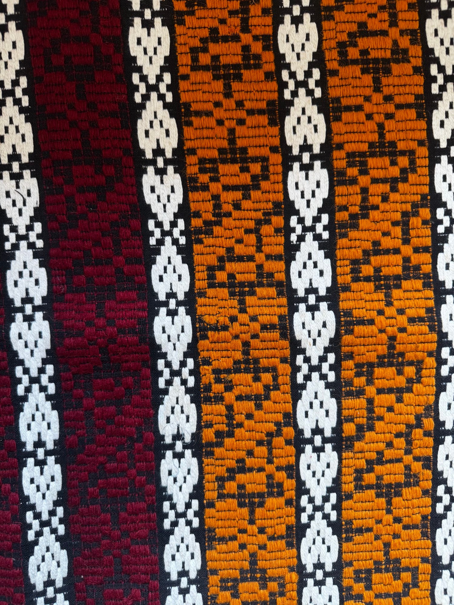 Handwoven Striped Romanian Wool Rug, 195x130 cm, view 6