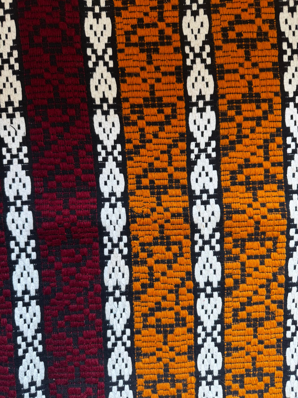 Handwoven Striped Romanian Wool Rug, 195x130 cm, view 6