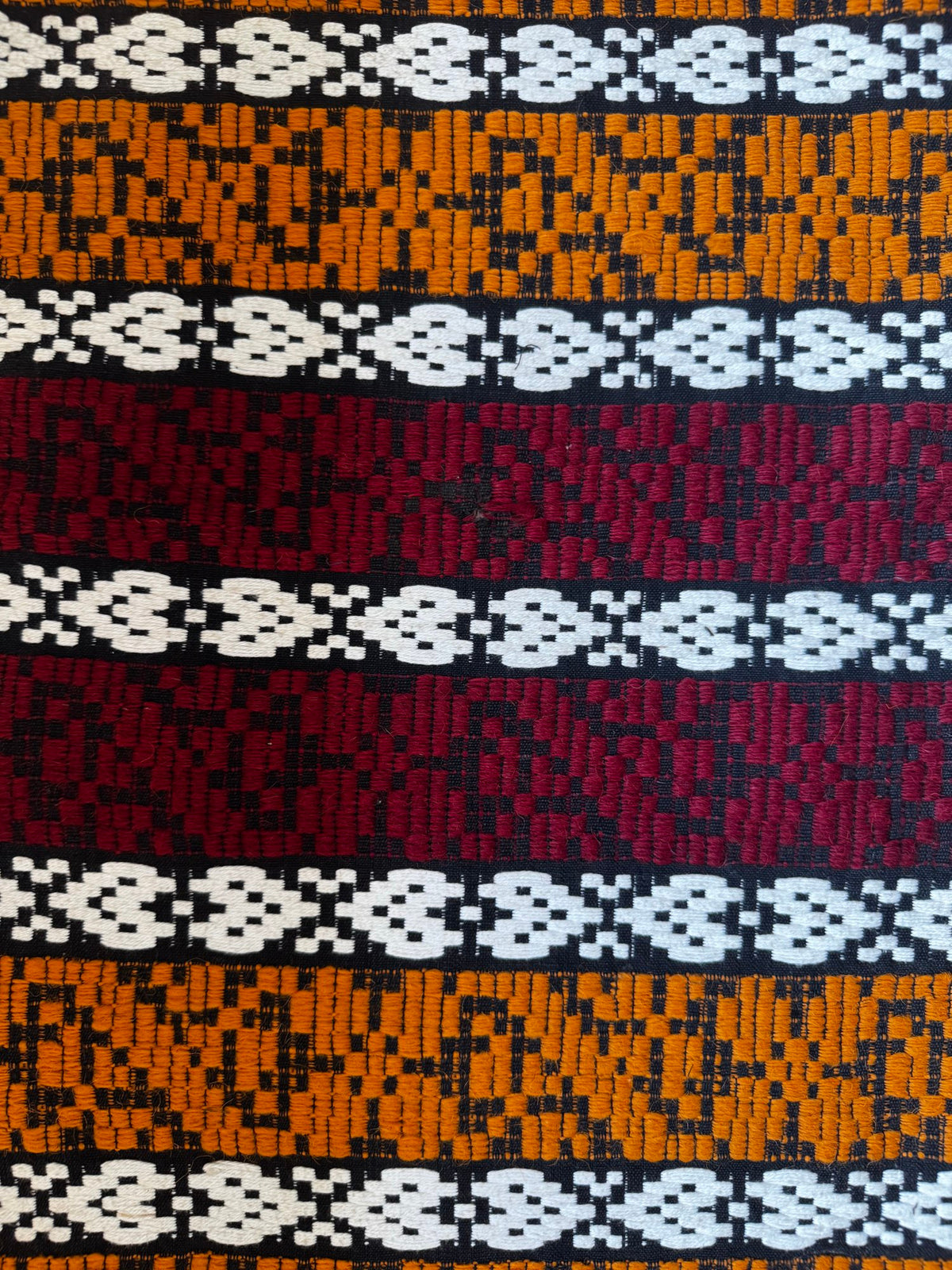Handwoven Striped Romanian Wool Rug, 195x130 cm, view 7
