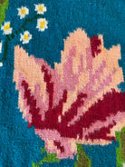 Handwoven Blue Floral Romanian Wool Runner Rug, 285x106 cm, view 7