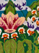 Handwoven Blue Floral Romanian Wool Runner Rug, 285x106 cm, view 9