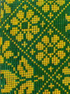 Handwoven Green Floral Romanian Wool Runner Rug, 450x65 cm, view 11