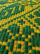 Handwoven Green Floral Romanian Wool Runner Rug, 450x65 cm, view 12