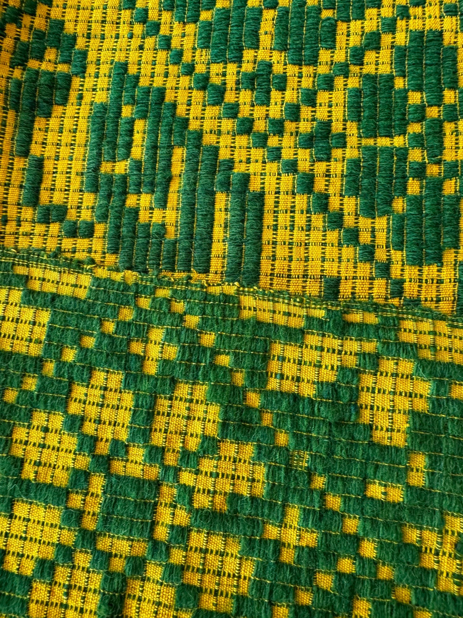 Handwoven Green Floral Romanian Wool Runner Rug, 450x65 cm, view 7