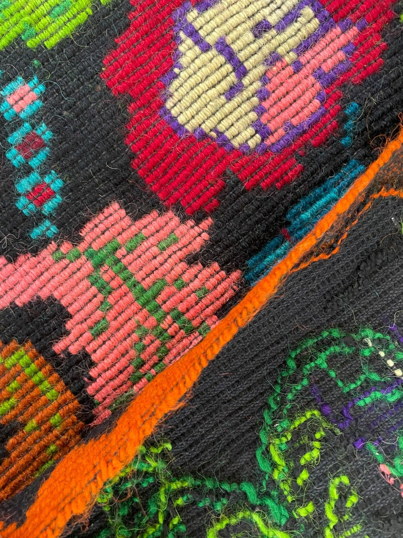 Vintage Brown Floral Romanian Wool Rug, 263x146 cm, view 6