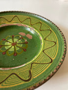 Green Horezu Painted Clay Plate, 17.5 cm, view 2