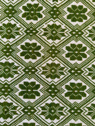 Vintage Green Geometric Romanian Wool Rug, 177x140 cm, view 5