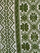 Vintage Green Geometric Romanian Wool Rug, 177x140 cm, view 7