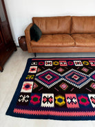Vintage Reversible Banat Folk Wool Kilim, 210x150 cm, view 3