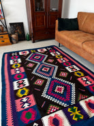Vintage Reversible Banat Folk Wool Kilim, 210x150 cm, view 6