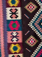 Vintage Blue Geometric Banat Wool Kilim Rug, 210x150 cm, view 5